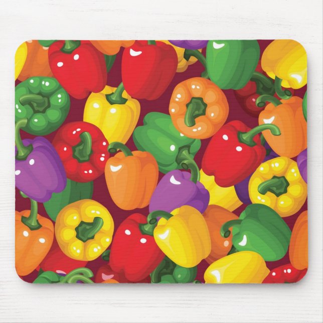 Mousepad Teste padrão da pimenta de Bell (Frente)