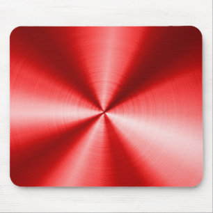 Mousepad Teste padrão de aço inoxidável vermelho metáli