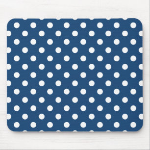 Mousepad Teste padrão de bolinhas azul de Monaco