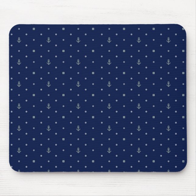 Mousepad Teste padrão de bolinhas da âncora (Frente)
