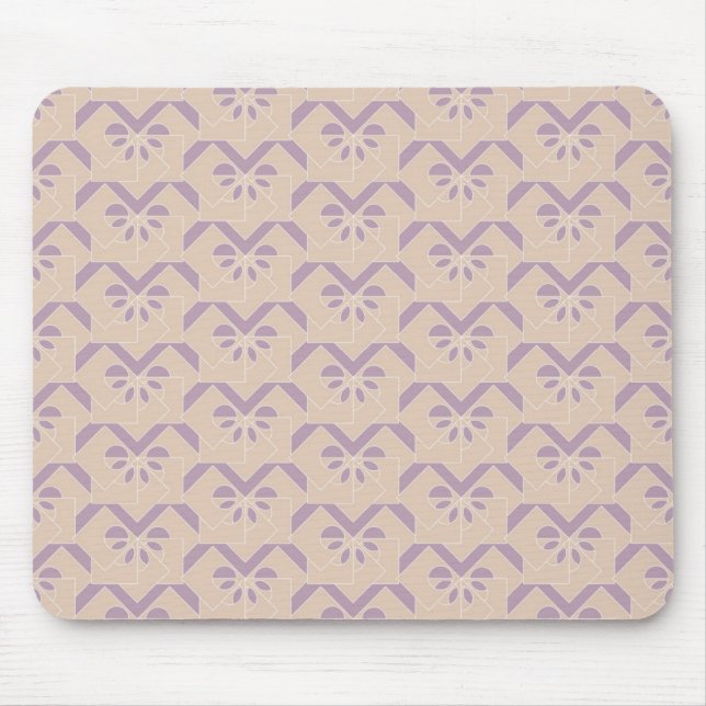 Mousepad Teste padrão de cabeça para baixo da lavanda (Frente)