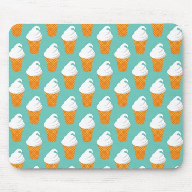Mousepad Teste padrão de creme do cone de Vanilla Ice (Frente)