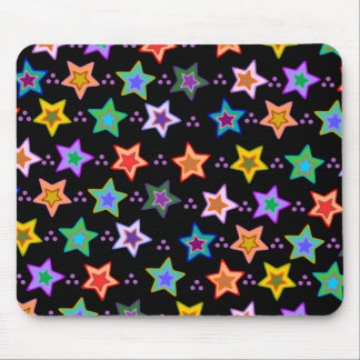 Mousepad Teste padrão de estrela colorido