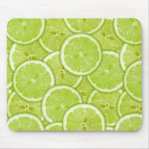 Mousepad Teste padrão de fatias verdes do limão
