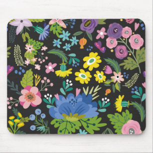 Mousepad Teste padrão de flor colorido do verão