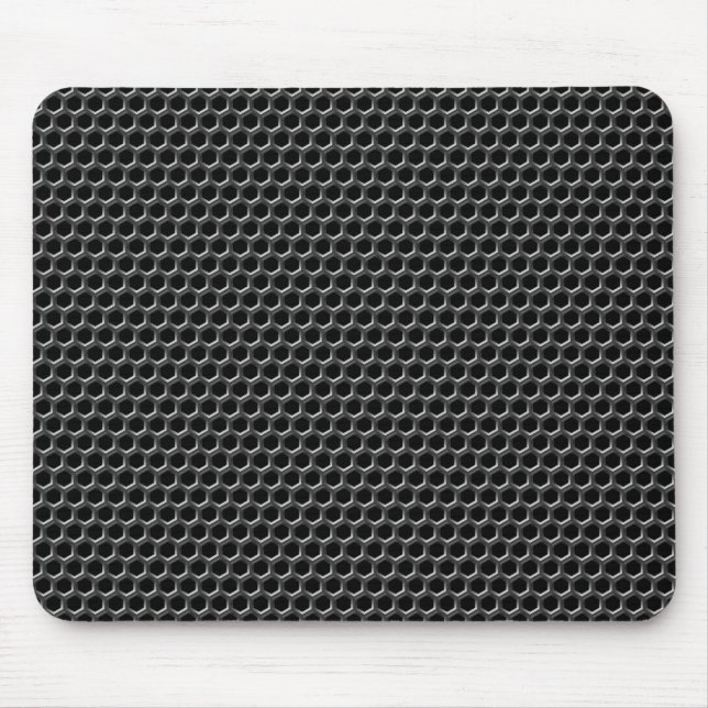 Mousepad Teste padrão de grade do metal - fundo (Frente)