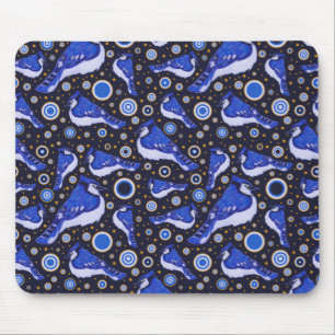 Mousepad Teste padrão de Jay azul