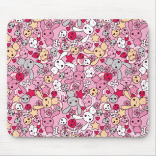 Mousepad Teste padrão de Kawaii