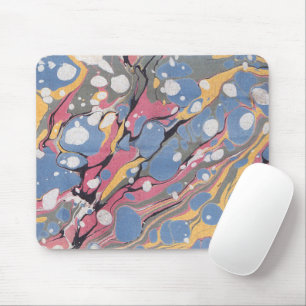 Mousepad Teste padrão de mármore italiano azul