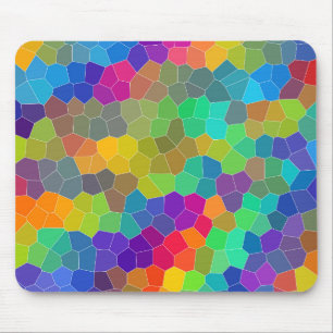 Mousepad Teste padrão de mosaico brilhante e colorido do