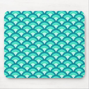 Mousepad Teste padrão de onda do art deco - máscaras da