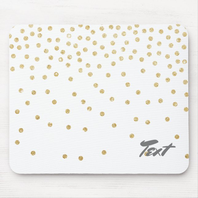 Mousepad teste padrão de ponto elegante dos confetes do (Frente)