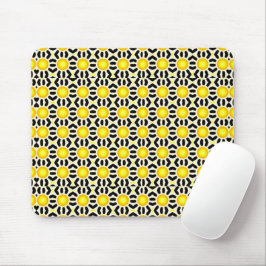 Mousepad Teste padrão de pontos brilhante amarelo