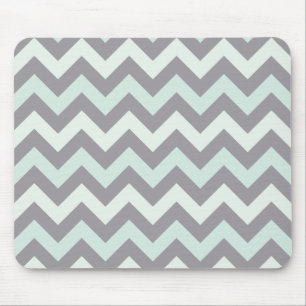 Mousepad teste padrão de ziguezague azul da espuma do mar
