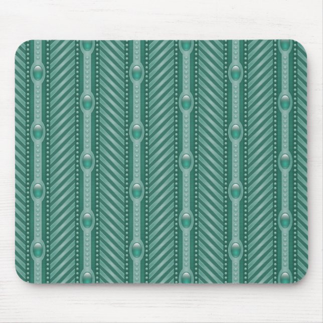 Mousepad Teste padrão decorativo da cerceta (Frente)