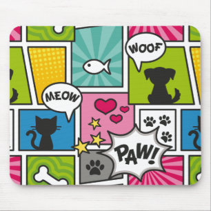 Mousepad Teste padrão do animal de estimação do estilo d