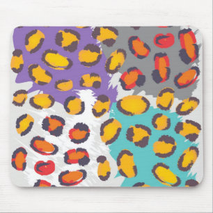 Mousepad Teste padrão do animal dos animais selvagens