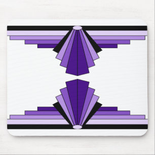Mousepad Teste padrão do art deco nos roxos