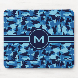 Mousepad Teste padrão do azul da camuflagem do exército
