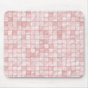 Mousepad Teste padrão do azulejo do rosa Pastel do Duo-Tom