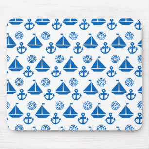 Mousepad Teste padrão do barco de vela dos desenhos