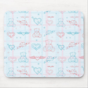 Mousepad teste padrão do bebê com urso de ursinho