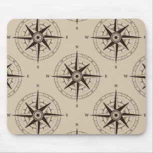Mousepad Teste padrão do compasso da navegação