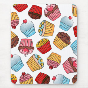 Mousepad Teste padrão do cupcake