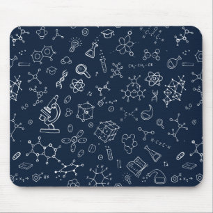 Mousepad Teste padrão do Doodle da ciência/química