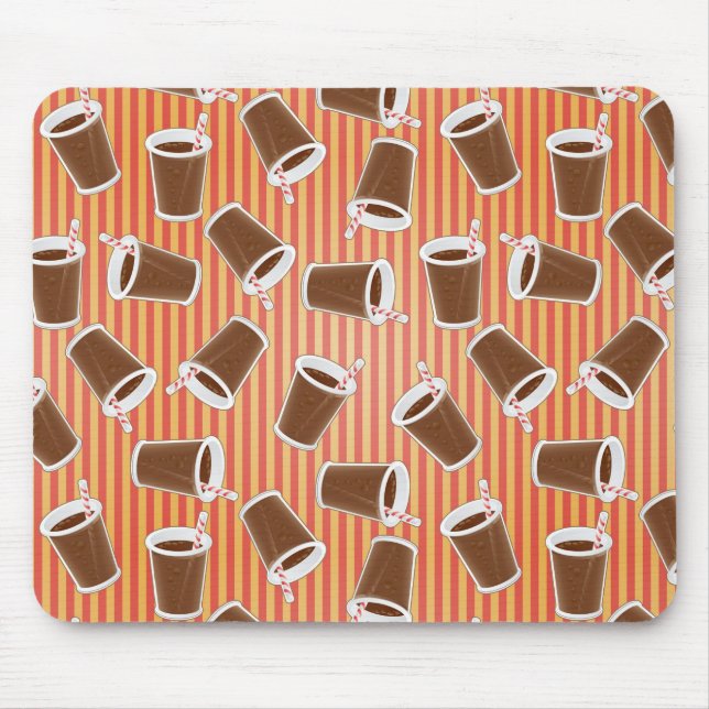 Mousepad Teste padrão do fast food (Frente)