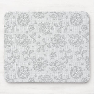 Mousepad Teste padrão do laço, vintage 1 da flor