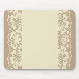 Mousepad Teste padrão do laço, vintage 7 da flor