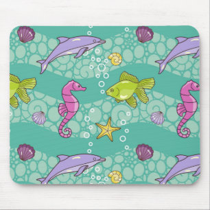 Mousepad Teste padrão do mar do verão
