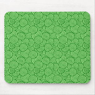 Mousepad Teste padrão do redemoinho do japonês - pinho e