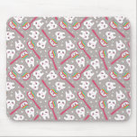 Mousepad Teste padrão dos dentes do arco-íris<br><div class="desc">doutor bonito da saúde do sorriso do kawaii da escova de dentes do arco-íris do dentífrico do dente</div>