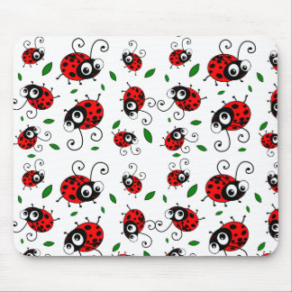 Mousepad Teste padrão dos joaninhas dos desenhos animados