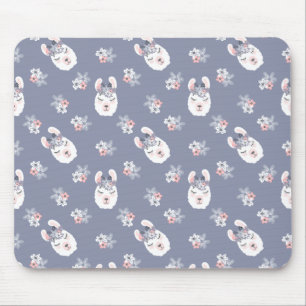 Mousepad Teste padrão dos lamas & de flores