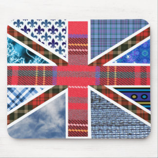 Mousepad Teste padrão dos retalhos de Union Jack