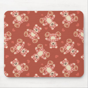 Mousepad teste padrão dos retalhos do urso