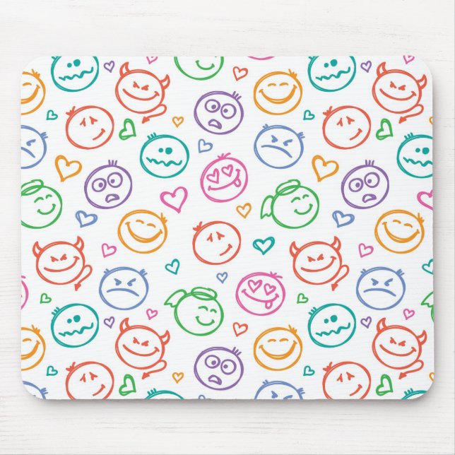 Mousepad teste padrão dos sorrisos (Frente)