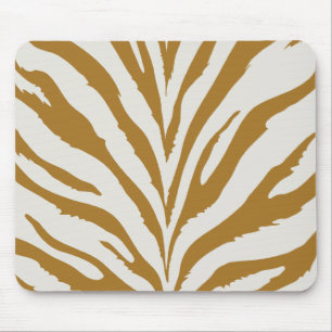 Mousepad Teste padrão Dourado da zebra