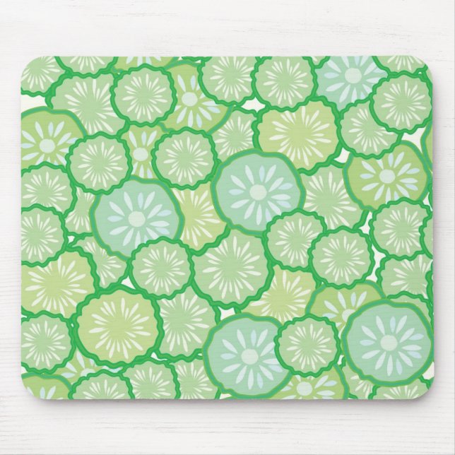 Mousepad Teste padrão engraçado do pepino (Frente)