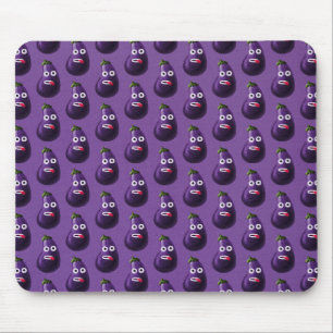 Mousepad Teste padrão engraçado roxo da beringela dos