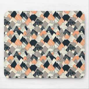 Mousepad Teste padrão escandinavo da montanha do estilo