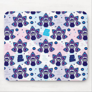 Mousepad teste padrão exótico do pavão de india