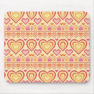 Mousepad Teste padrão feito malha dia dos namorados