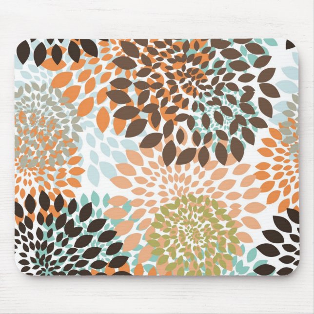 Mousepad Teste padrão floral (Frente)