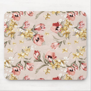 Mousepad Teste padrão floral 3 da elegância abstrata
