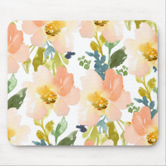 Mousepad Teste padrão floral da aguarela bonito