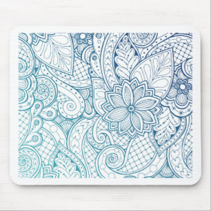 Mousepad Teste padrão floral étnico da mandala